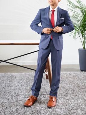 Michael Strahan Collection Classic Fit Blue Suit-Jacket Sz 18R/Pants Sz 16R